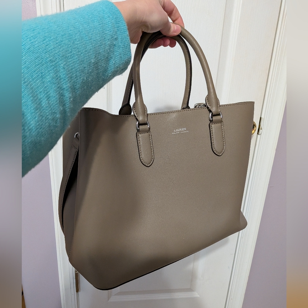 Ralph Lauren Taupe Satchel Bag